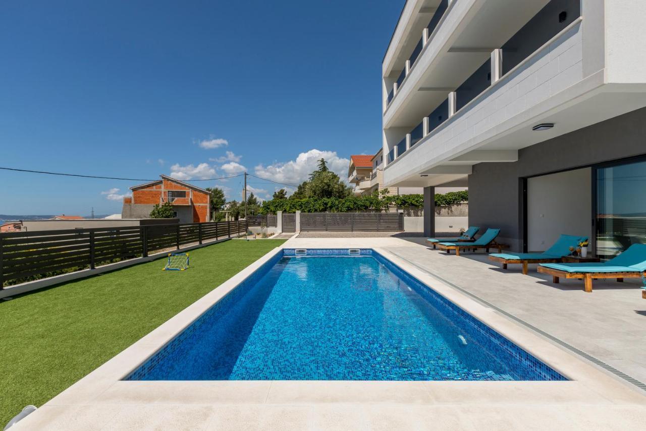 Luxury Villa La Nonna Ana - Heated Pool, Sea View, Near Split Kastela Luaran gambar