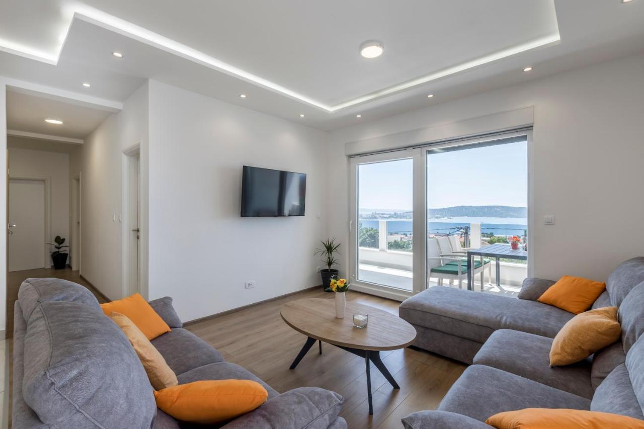 Luxury Villa La Nonna Ana - Heated Pool, Sea View, Near Split Kastela Luaran gambar