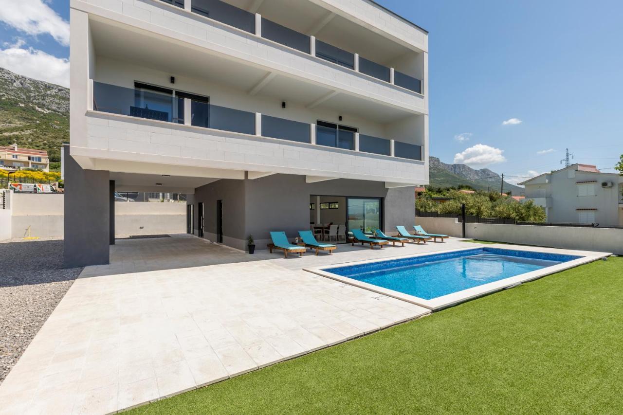 Luxury Villa La Nonna Ana - Heated Pool, Sea View, Near Split Kastela Luaran gambar