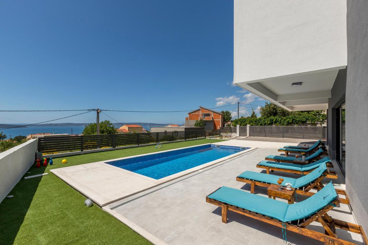 Luxury Villa La Nonna Ana - Heated Pool, Sea View, Near Split Kastela Luaran gambar